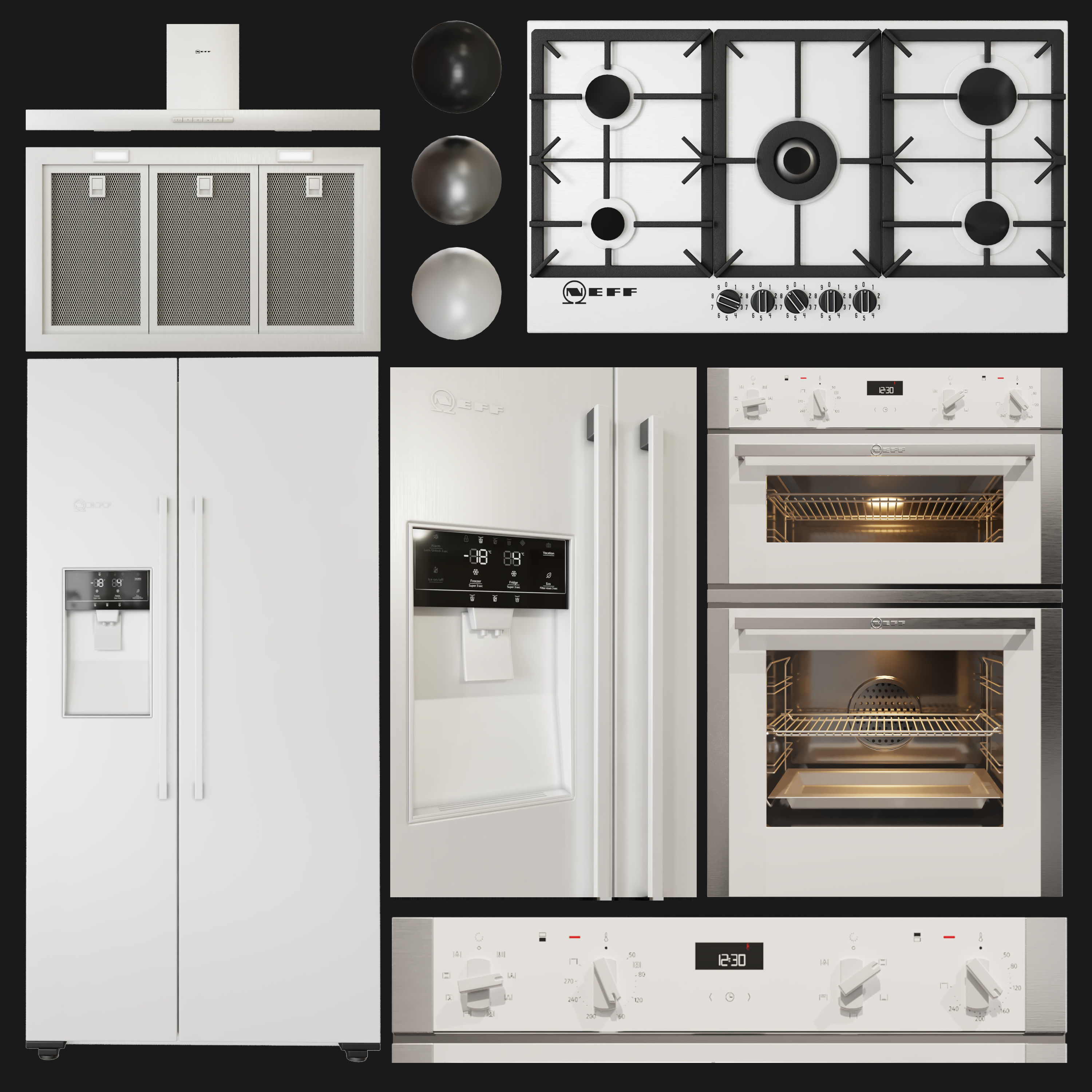 NEFF appliance collection Low-poly 3D model_5