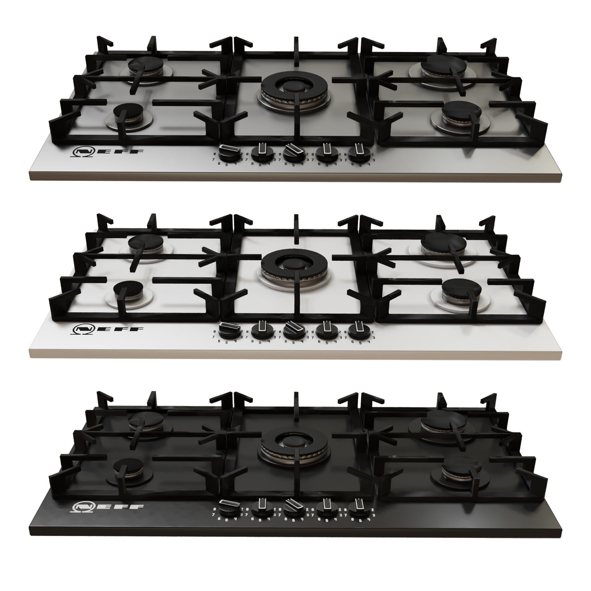 NEFF appliance collection Low-poly 3D model_1