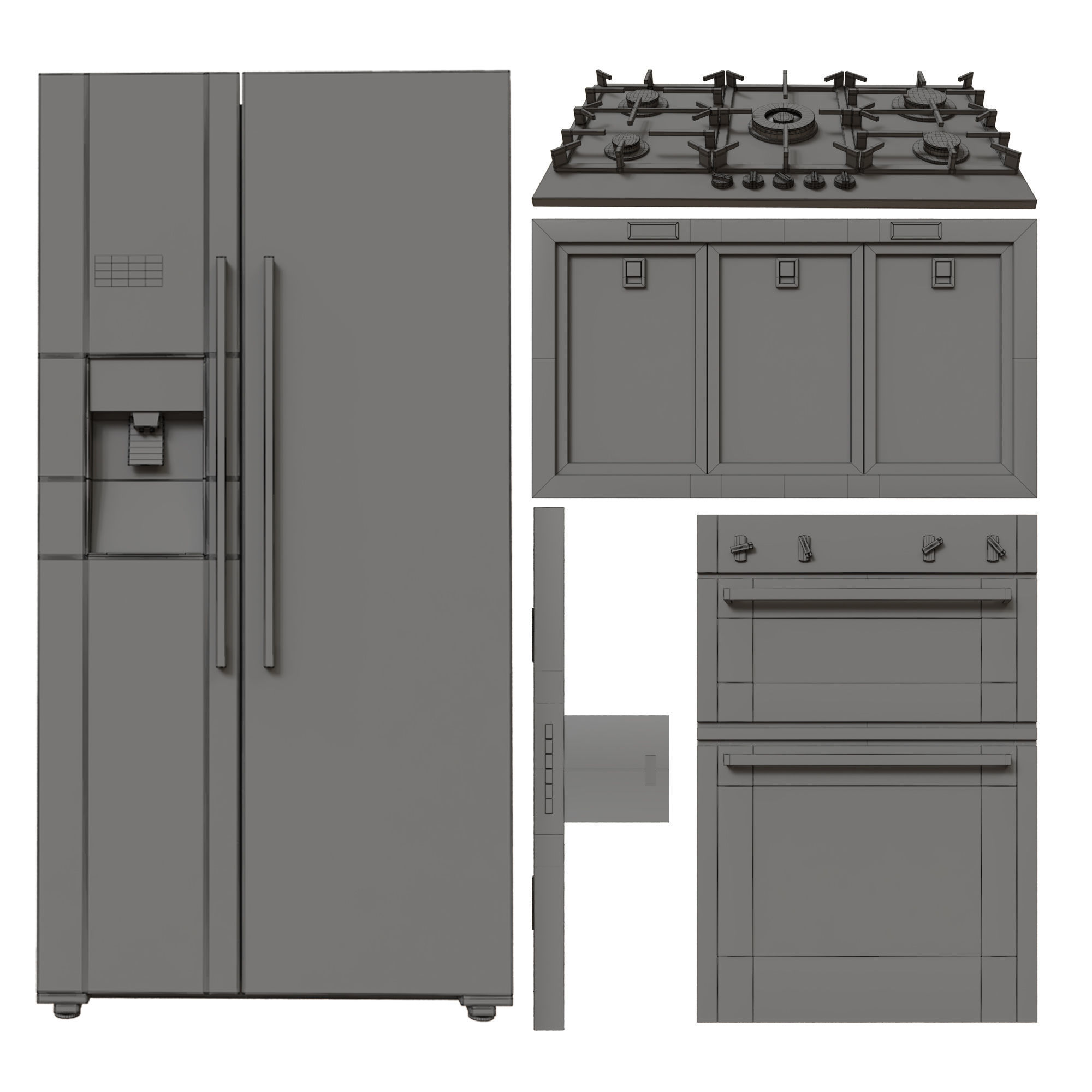 NEFF appliance collection Low-poly 3D model_3