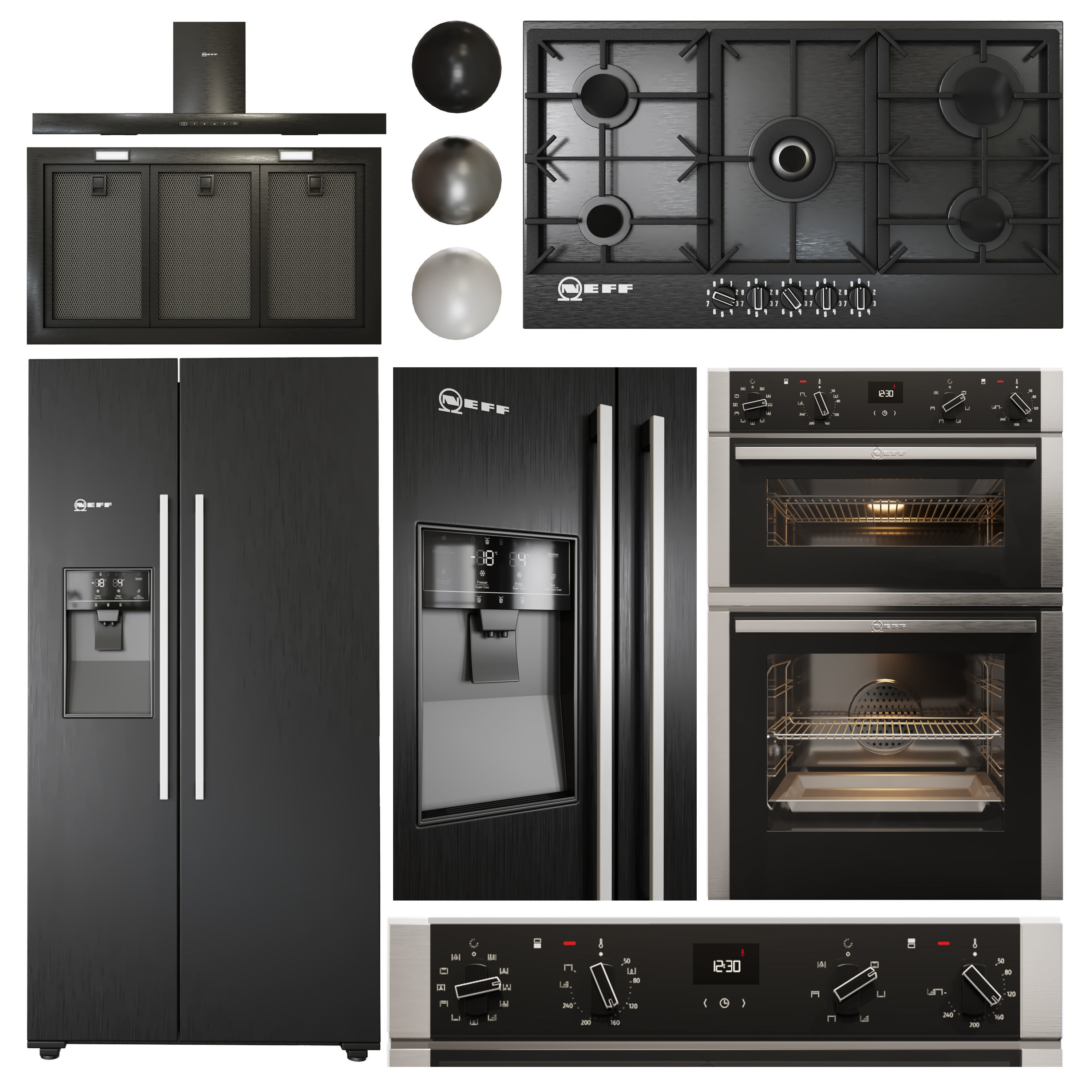 NEFF appliance collection Low-poly 3D model_4