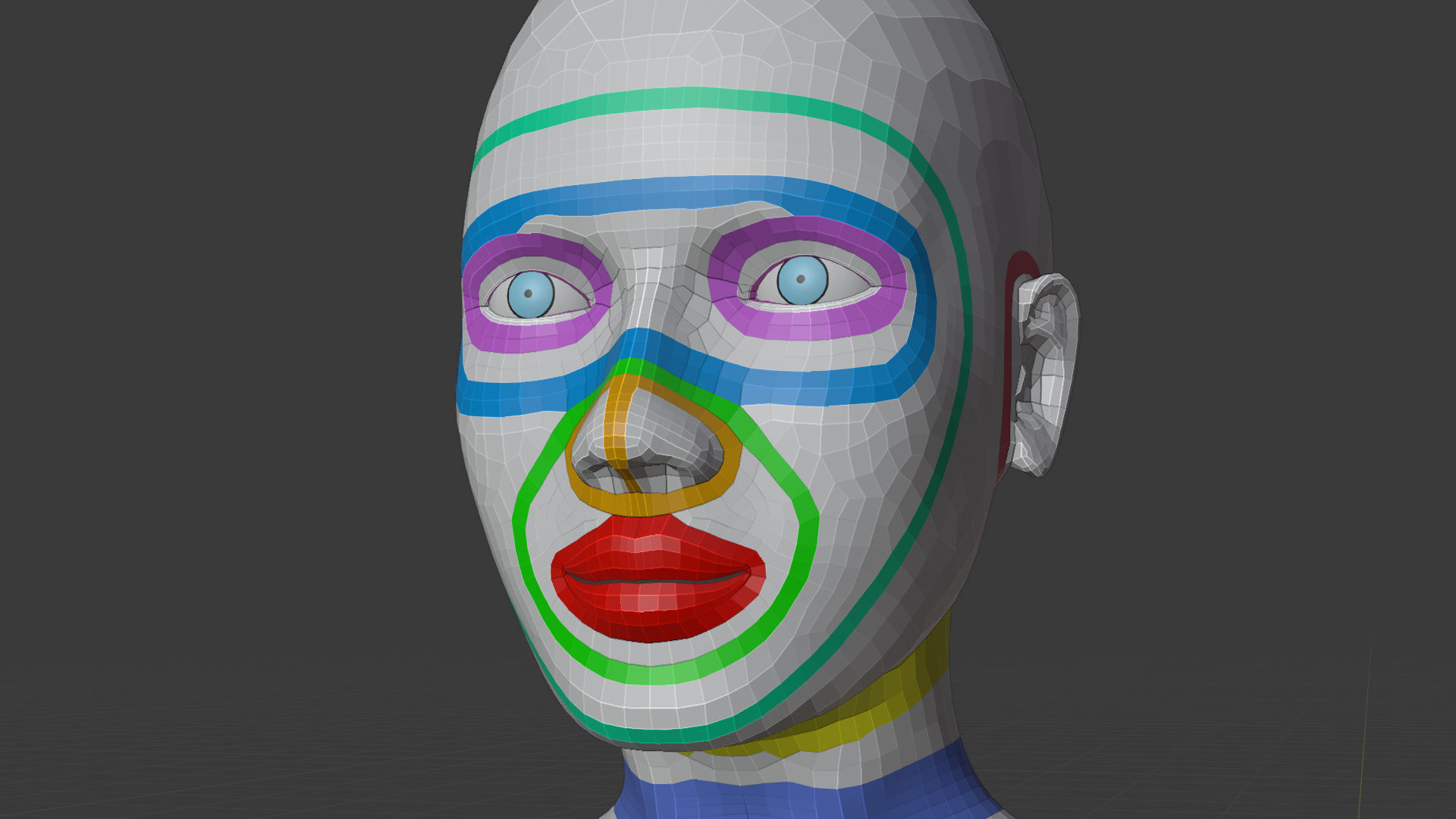 Female Base Mesh - Full Rig - Woman Girl Character Low-poly 3D model_3