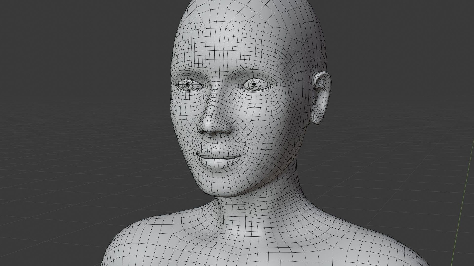 Female Base Mesh - Full Rig - Woman Girl Character Low-poly 3D model_8