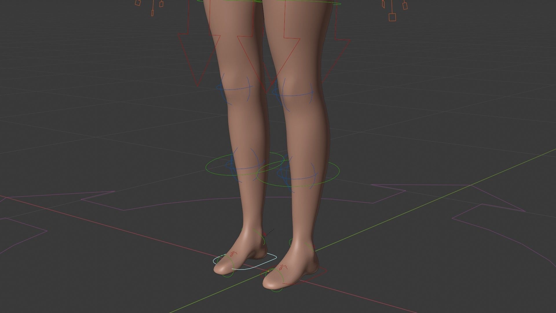 Female Base Mesh - Full Rig - Woman Girl Character Low-poly 3D model_32
