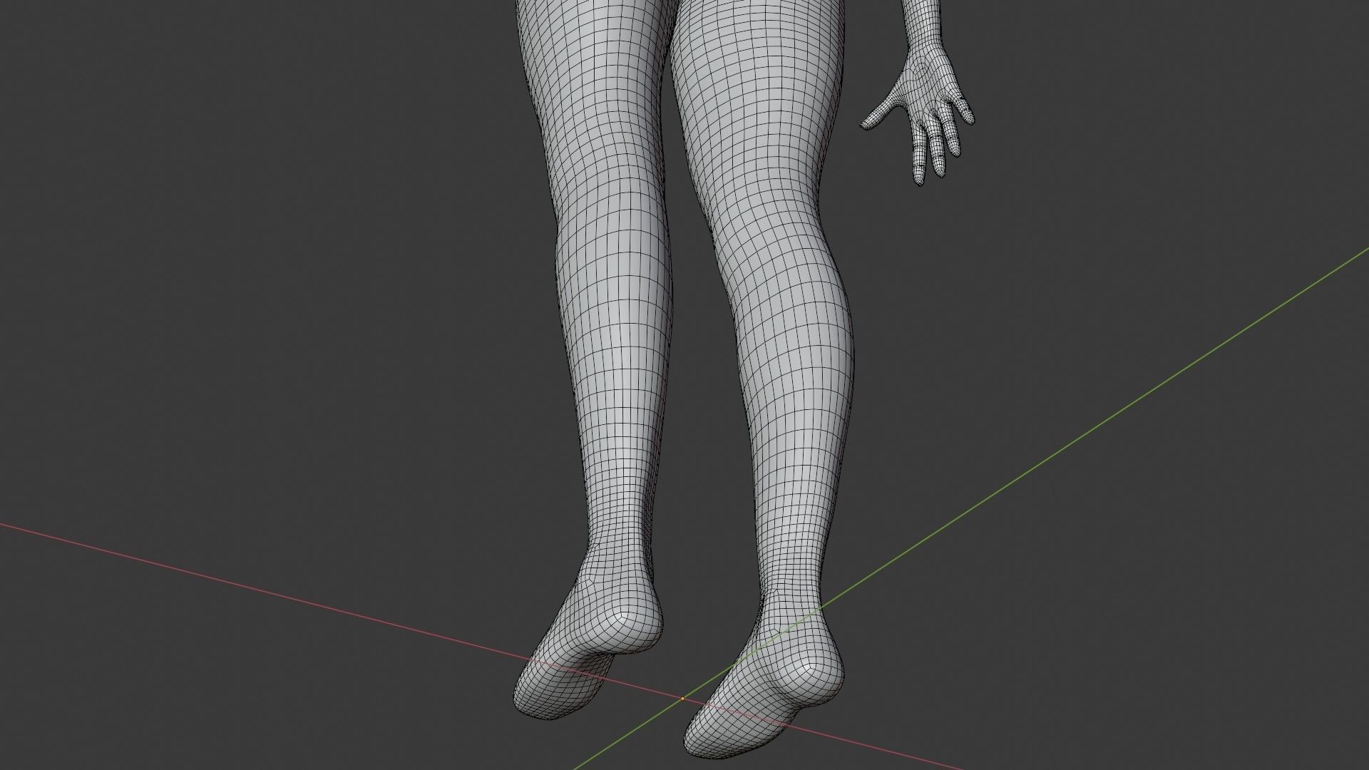 Female Base Mesh - Full Rig - Woman Girl Character Low-poly 3D model_11