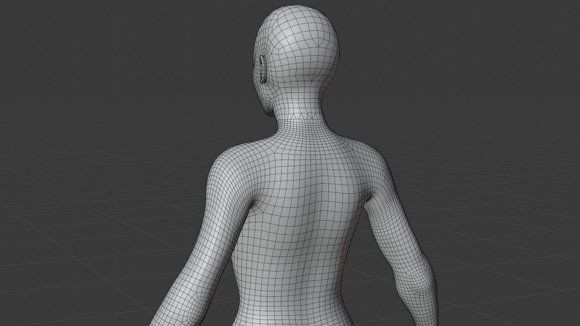 Female Base Mesh - Full Rig - Woman Girl Character Low-poly 3D model_10