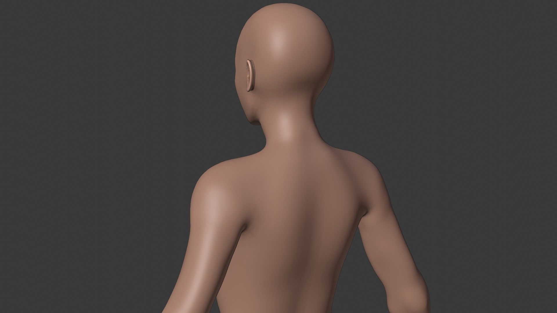 Female Base Mesh - Full Rig - Woman Girl Character Low-poly 3D model_22
