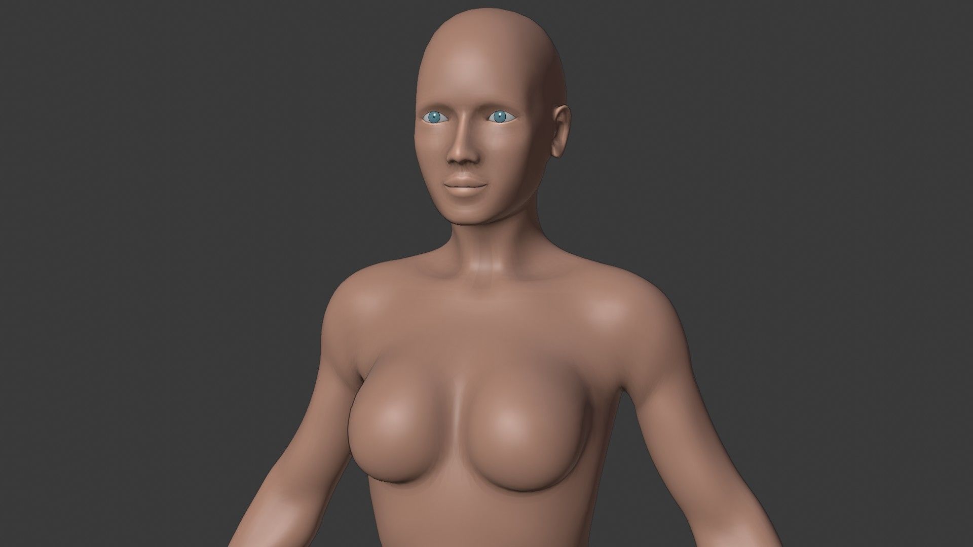Female Base Mesh - Full Rig - Woman Girl Character Low-poly 3D model_19