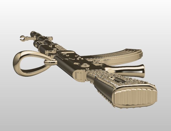 gun pendant 3D print model_5