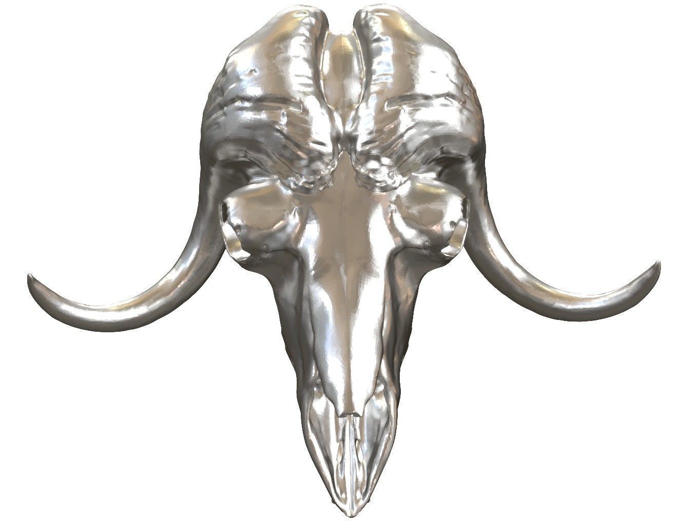 Cranium Charm Muskox Silver 3D print model_8