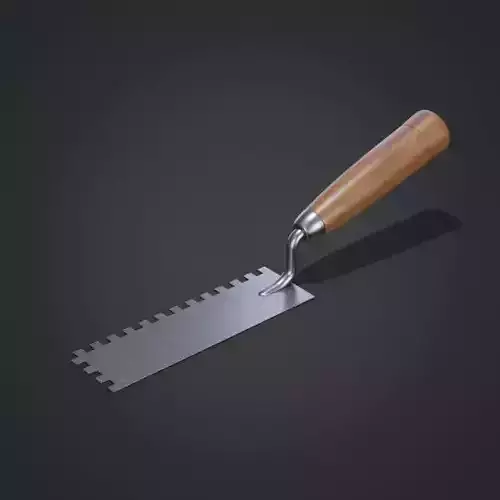Square Notched Margin Trowel 3D model