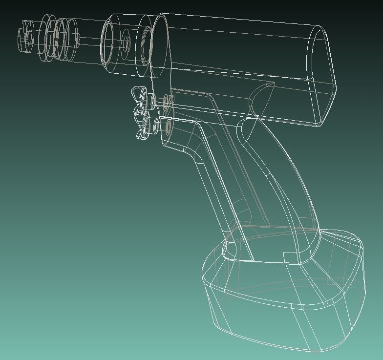 Orthopedic Power Drill 3D model_4