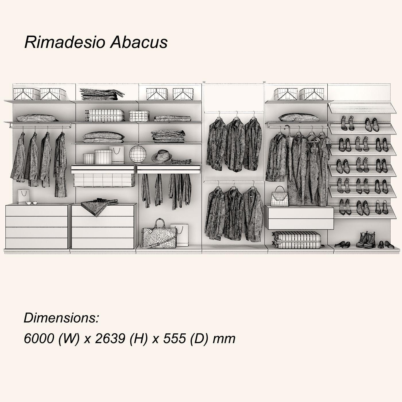 Walk-in Closet Rimadesio Abacus 1 3D model_9