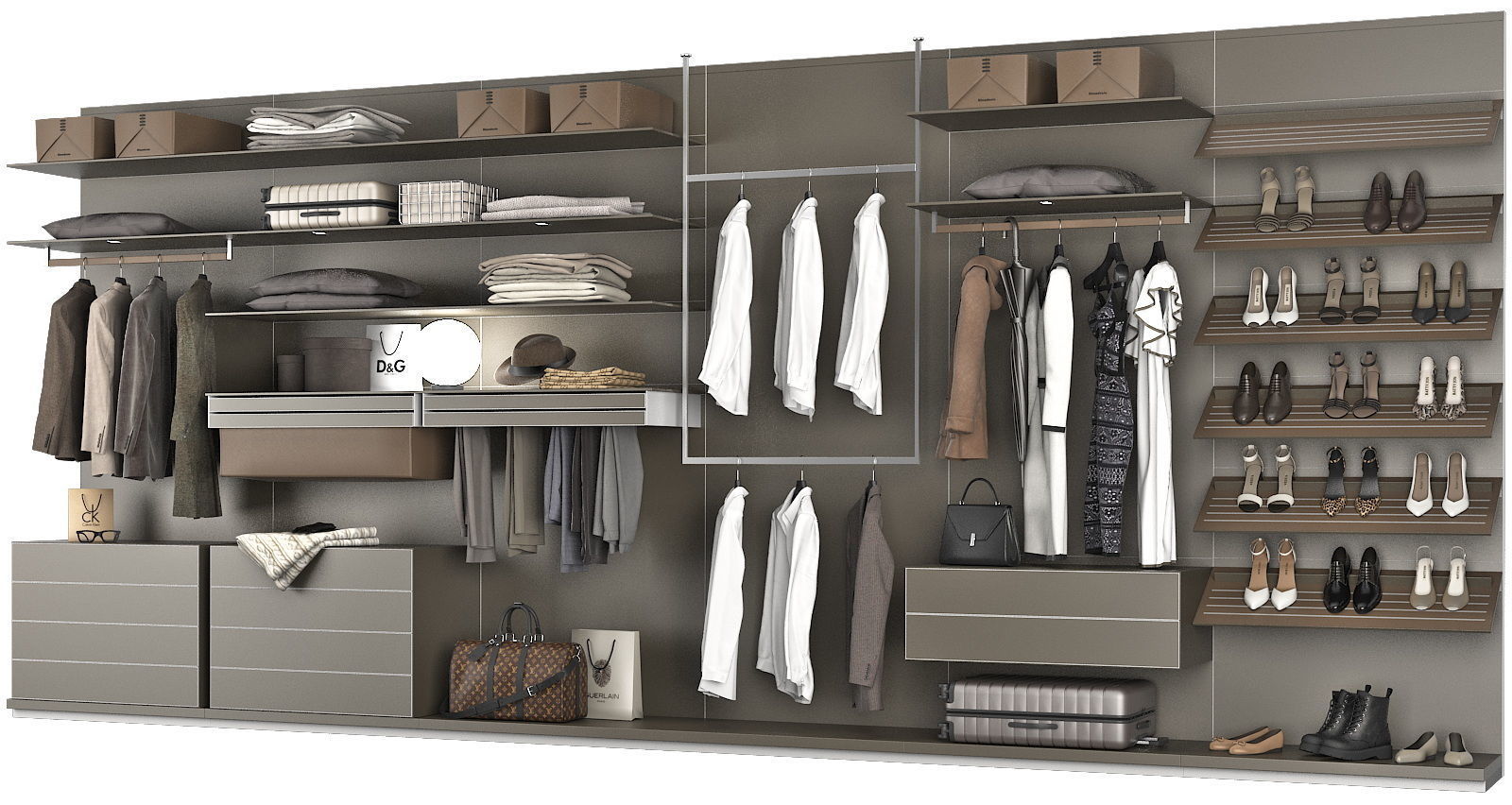 Walk-in Closet Rimadesio Abacus 1 3D model_3