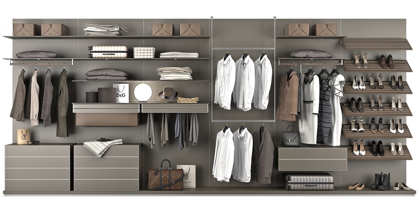 Walk-in Closet Rimadesio Abacus 1 3D model_1