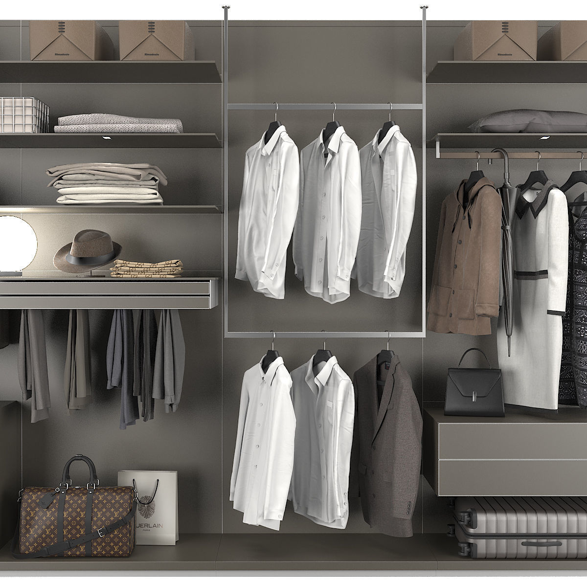 Walk-in Closet Rimadesio Abacus 1 3D model_7