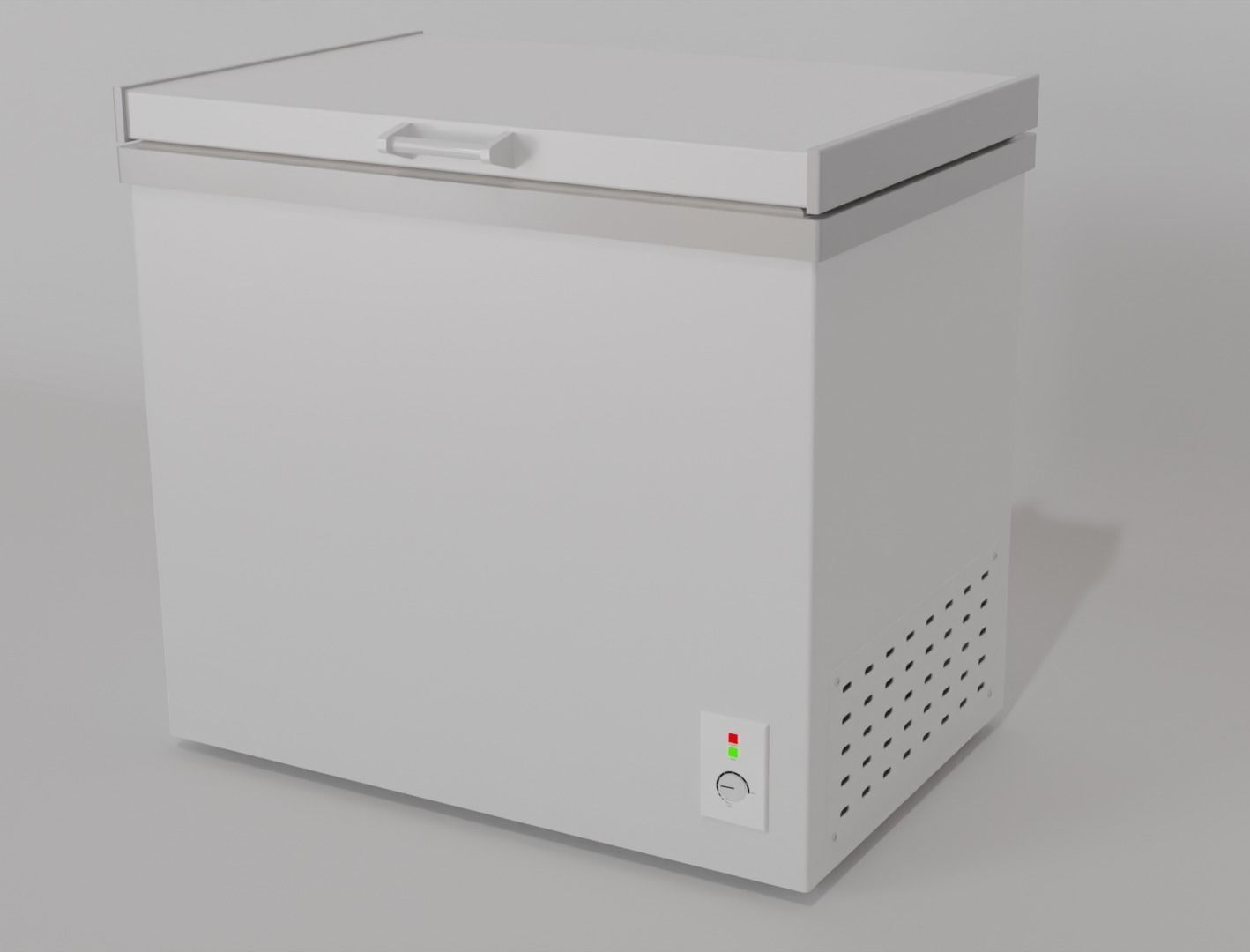 Real size chest freezer 3D model_1