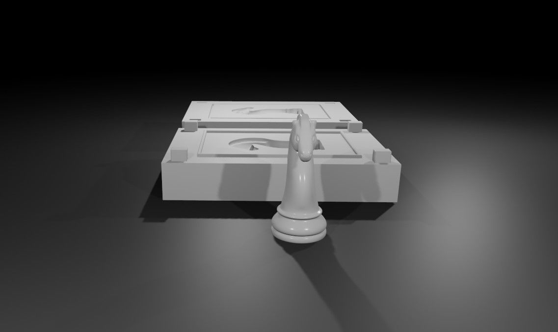 Mold for Horse - Chess Game - Form - Xadrez Molde Forma 3D print model_9