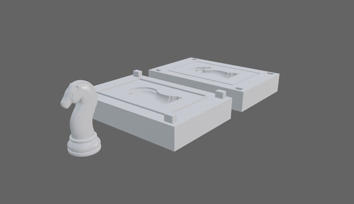 Mold for Horse - Chess Game - Form - Xadrez Molde Forma 3D print model_15
