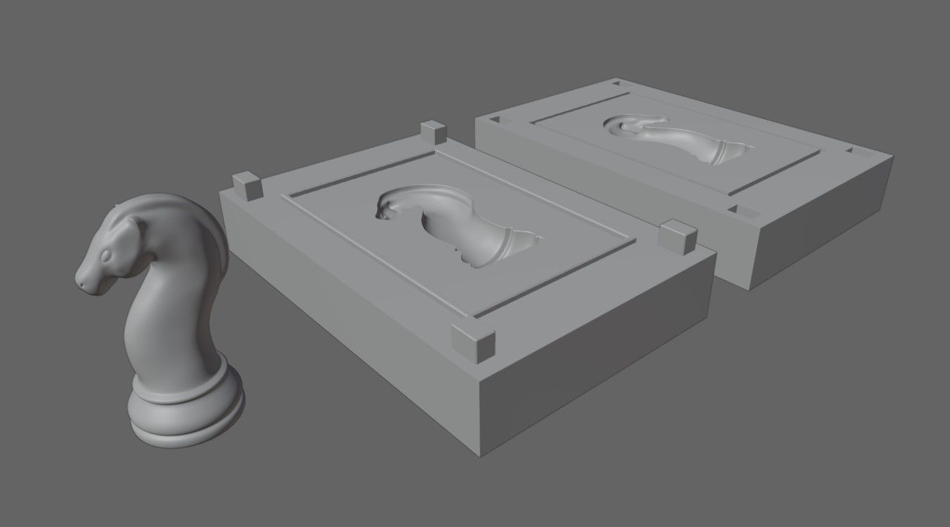 Mold for Horse - Chess Game - Form - Xadrez Molde Forma 3D print model_10