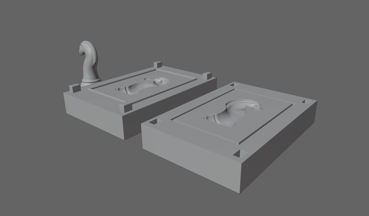 Mold for Horse - Chess Game - Form - Xadrez Molde Forma 3D print model_11