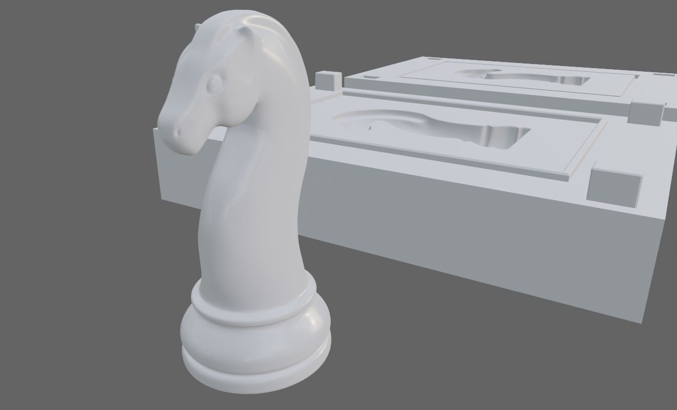 Mold for Horse - Chess Game - Form - Xadrez Molde Forma 3D print model_3