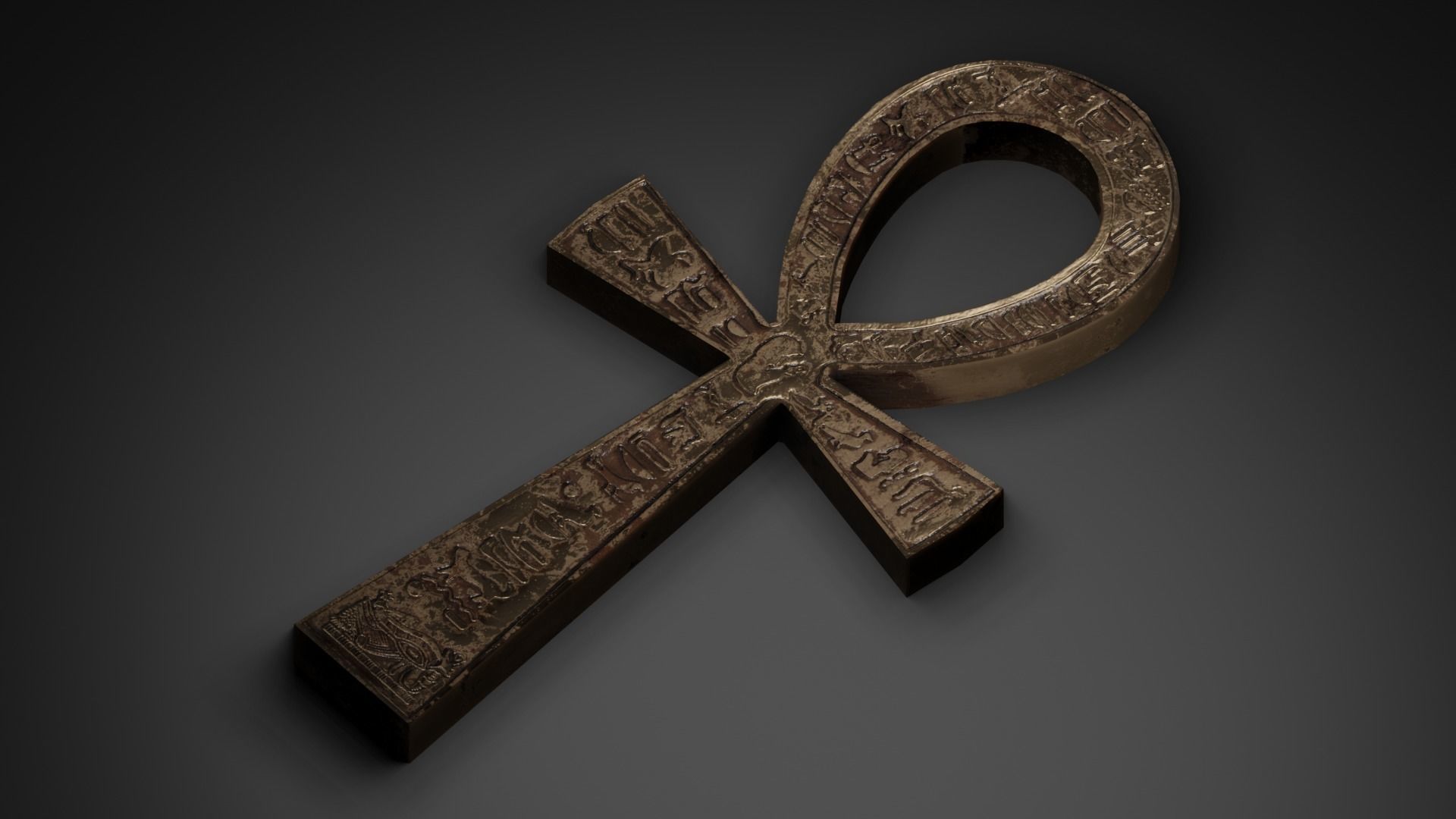 Ancient Egyptian Ankh Low-poly 3D model_2