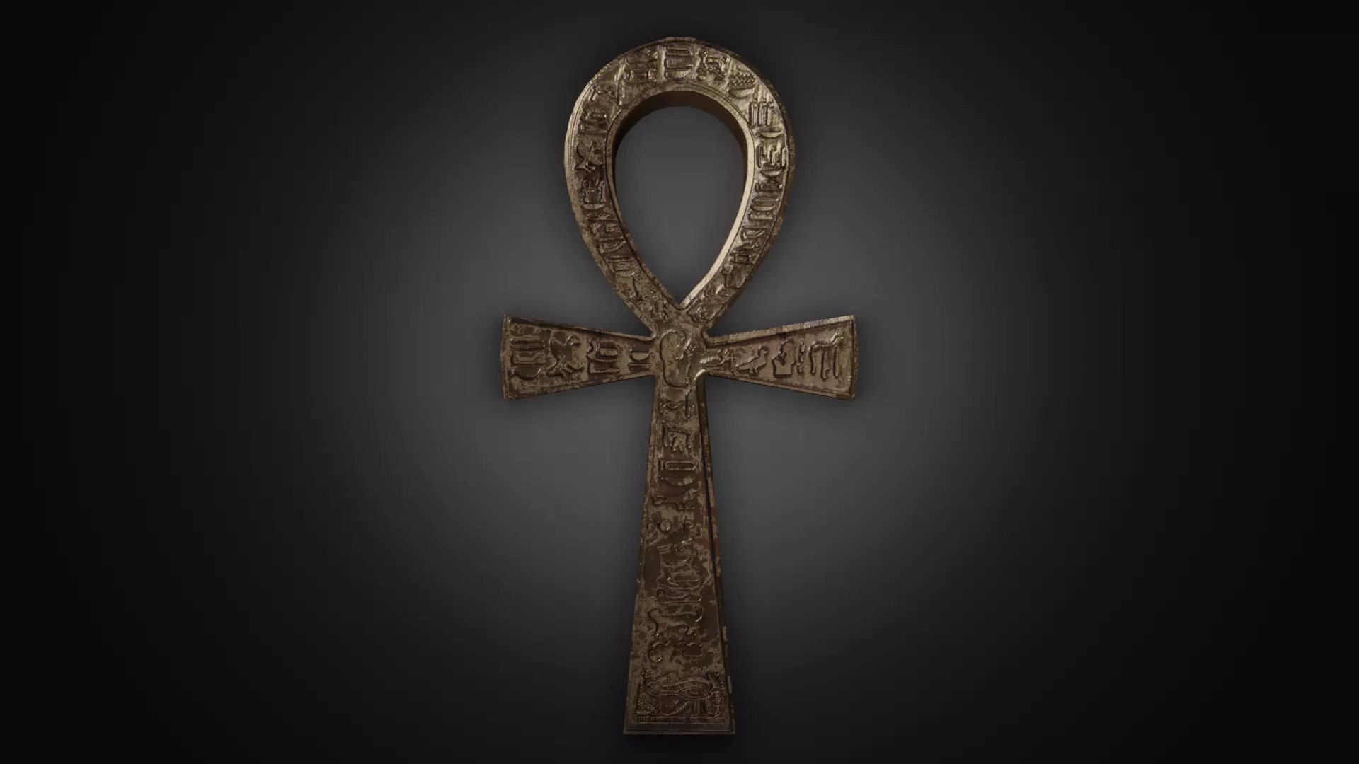 Ancient Egyptian Ankh Low-poly 3D model_0