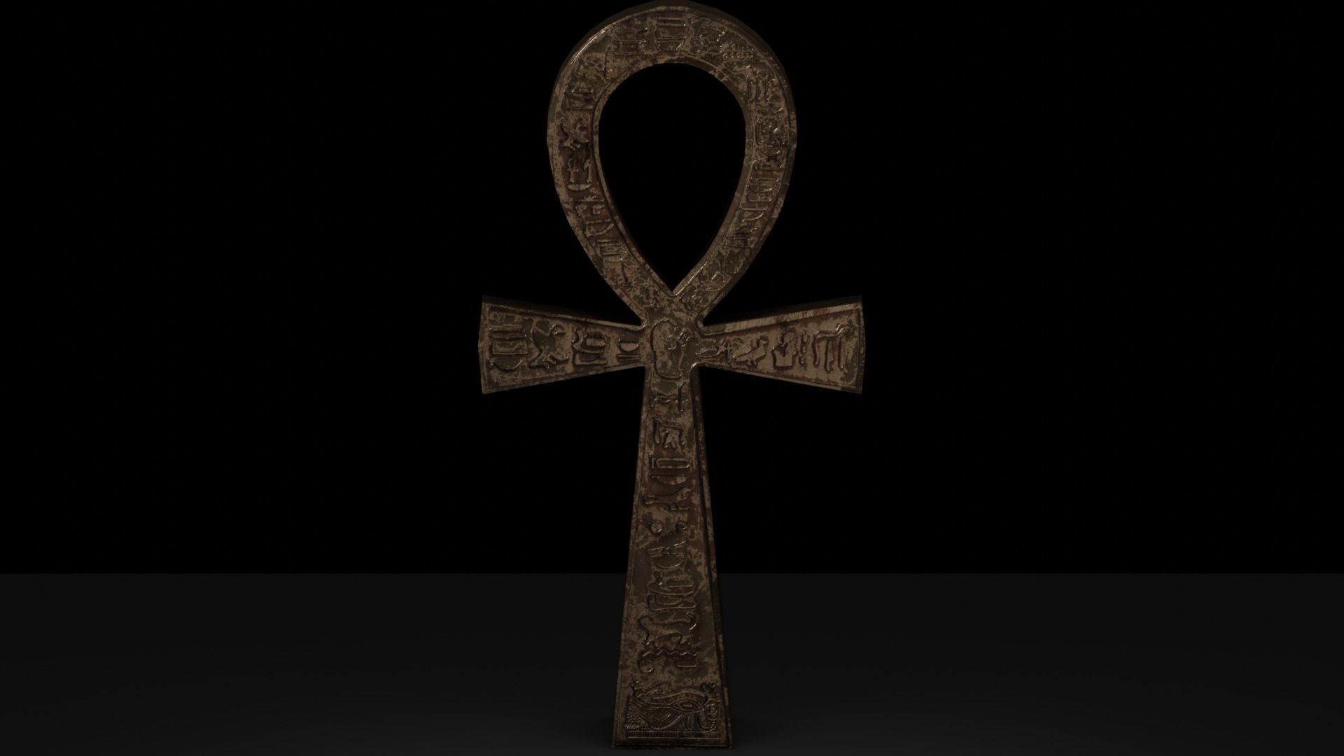 Ancient Egyptian Ankh Low-poly 3D model_3