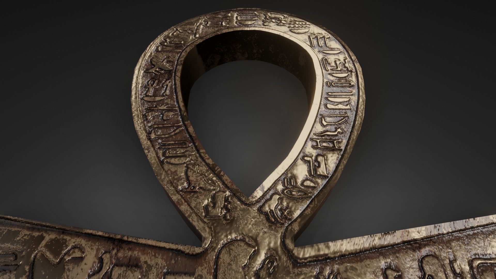 Ancient Egyptian Ankh Low-poly 3D model_1