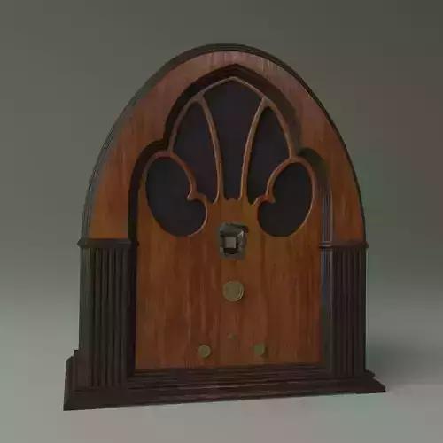 Antique Radio Low-poly 3D model