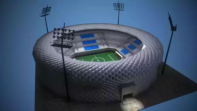 Low-Poly Football Stadium 
