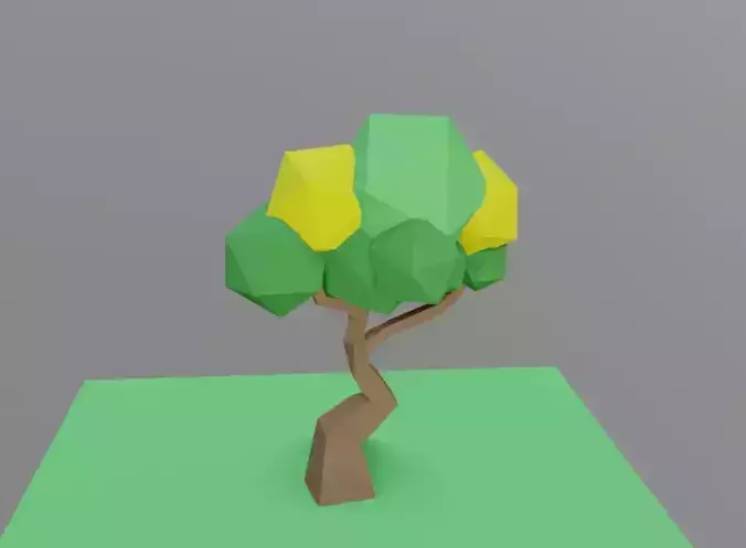 Low-poly simple Leaf Tree