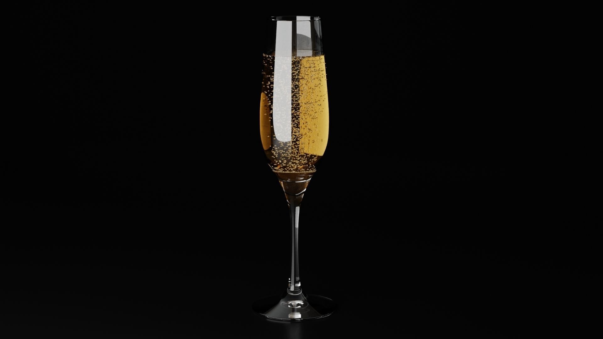 Champagne glass 1 3D model_3