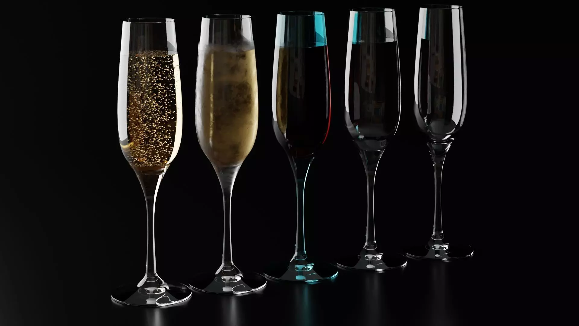 Champagne glass 1 3D model_0