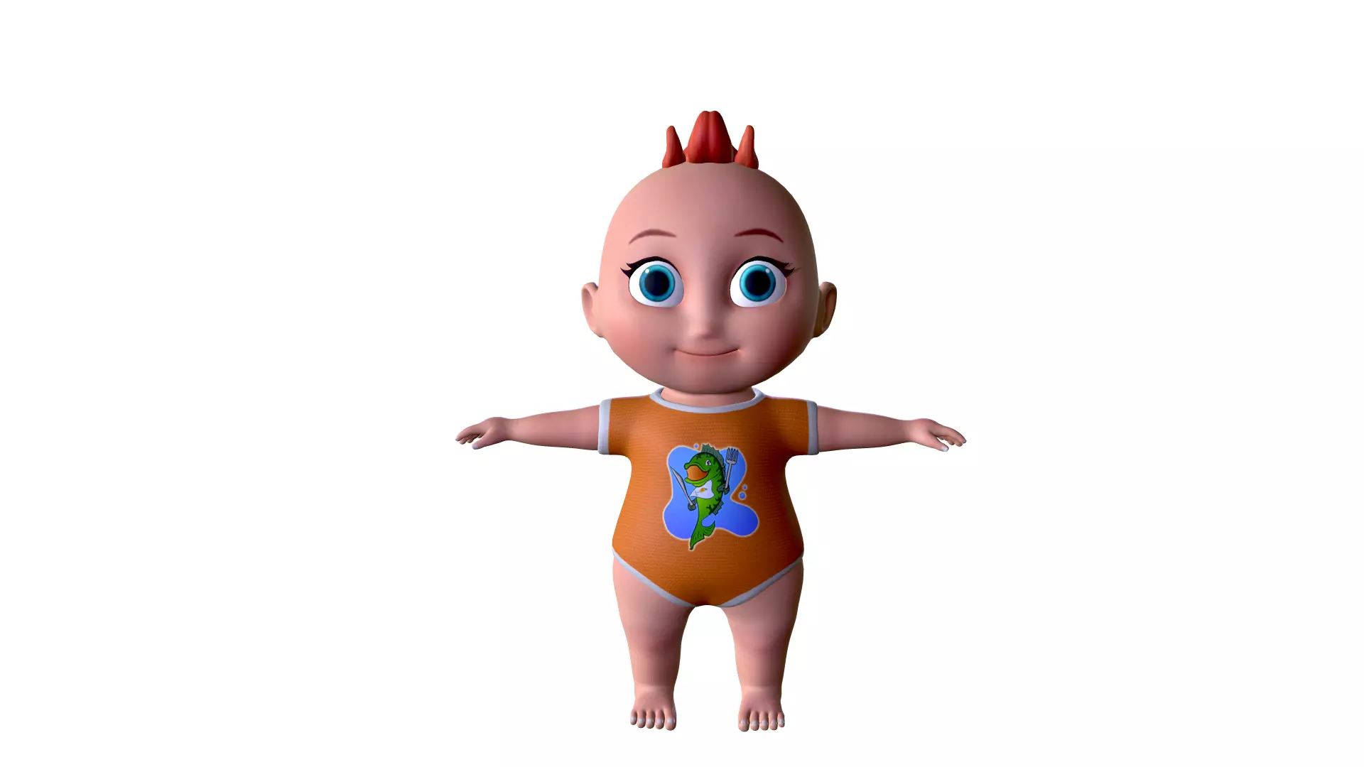 3D model Cartoon Baby Rigged VR / AR / low-poly | CGTrader
