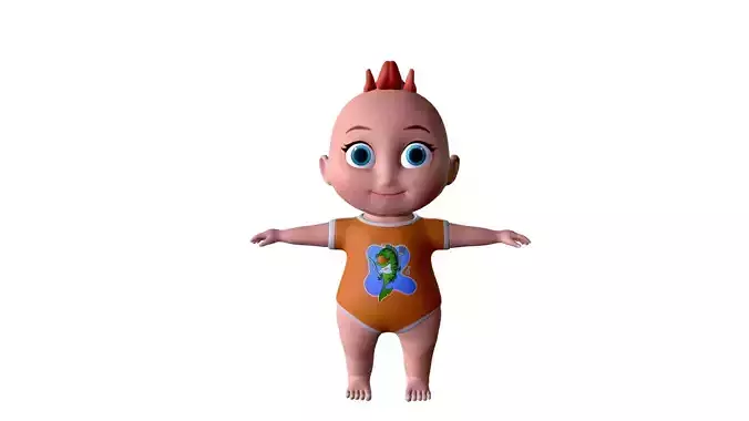 Cartoon Baby Rigged