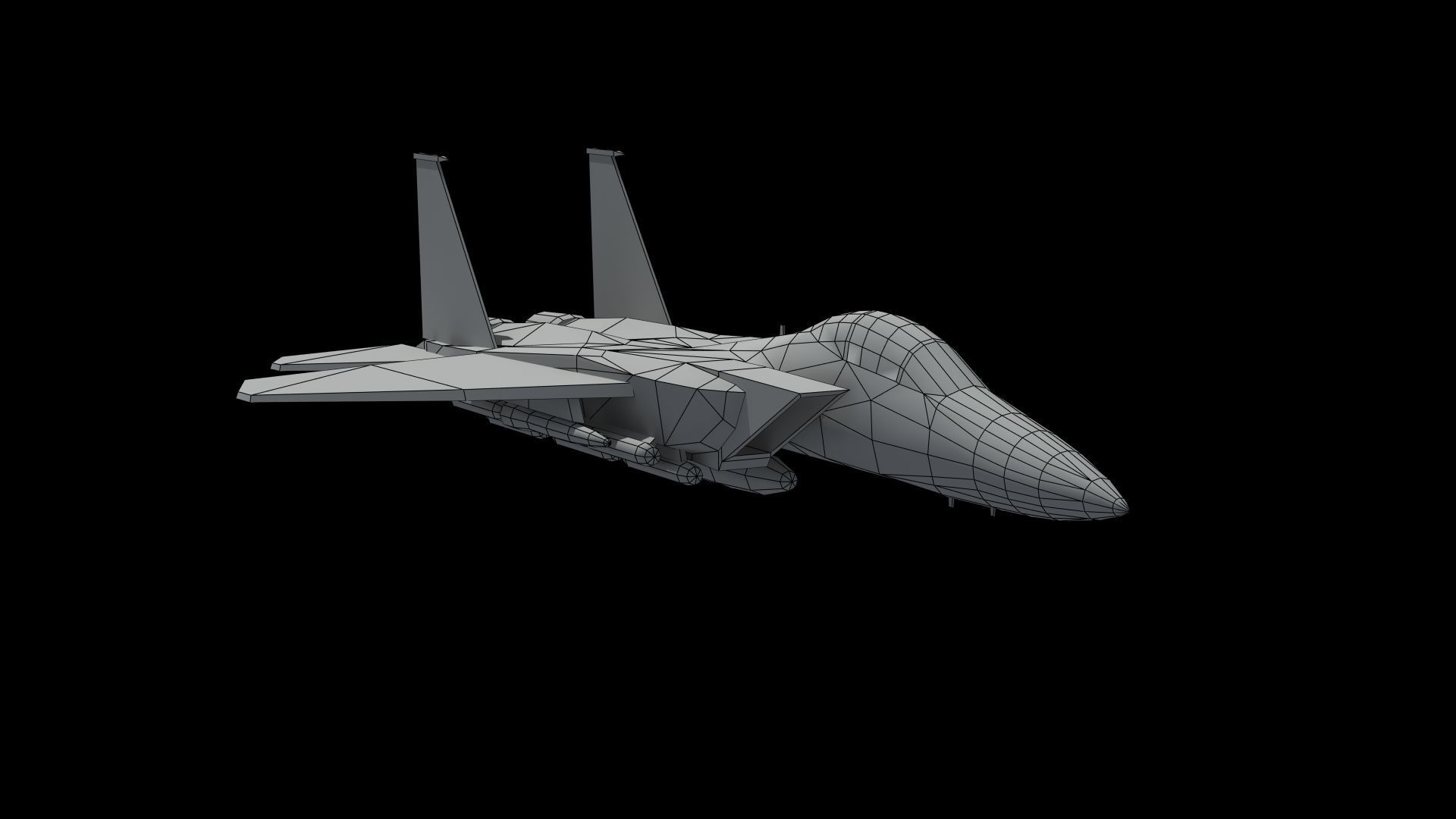 F15E Strike Eagle Low-poly 3D model_50