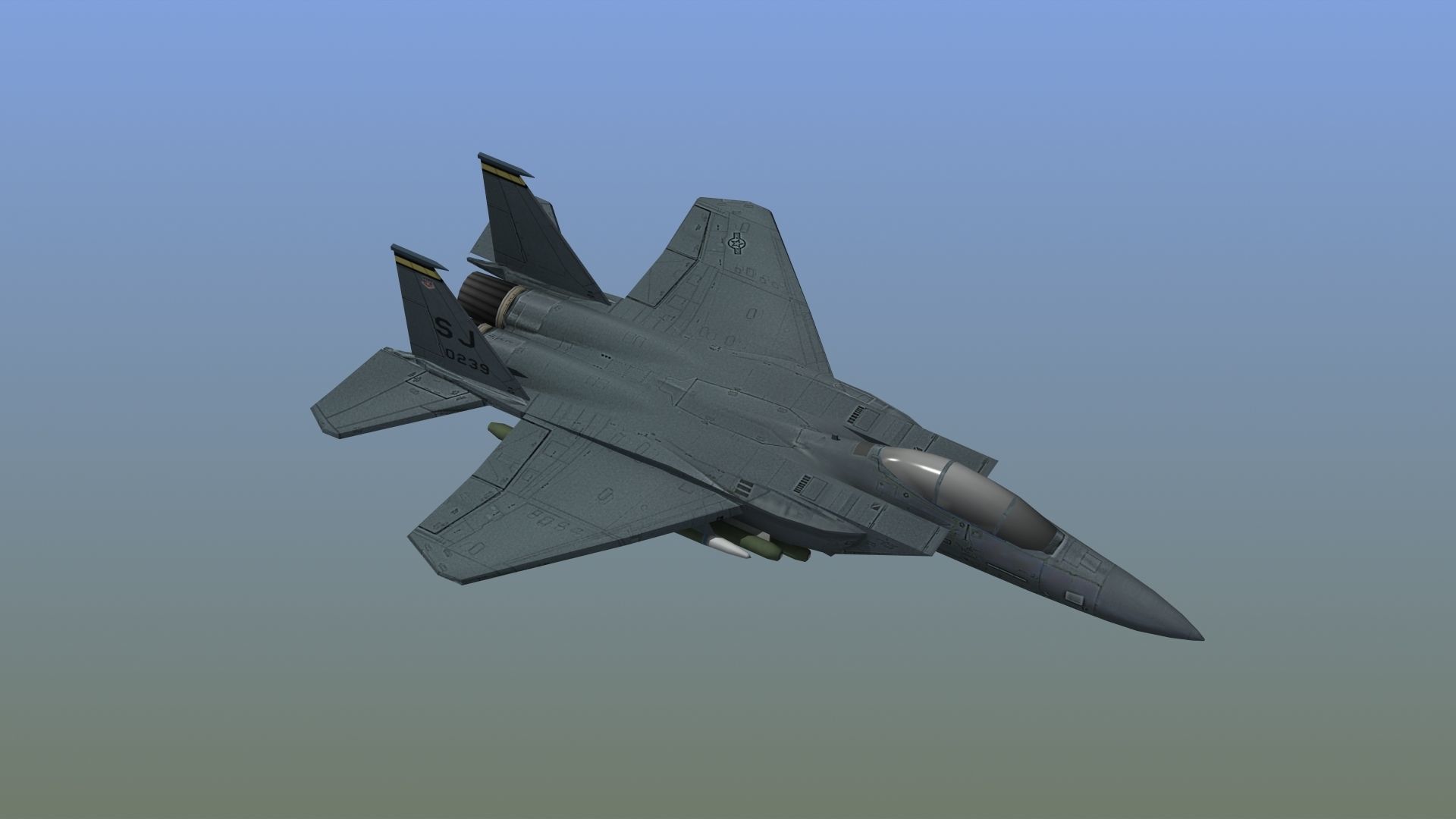 F15E Strike Eagle Low-poly 3D model_8