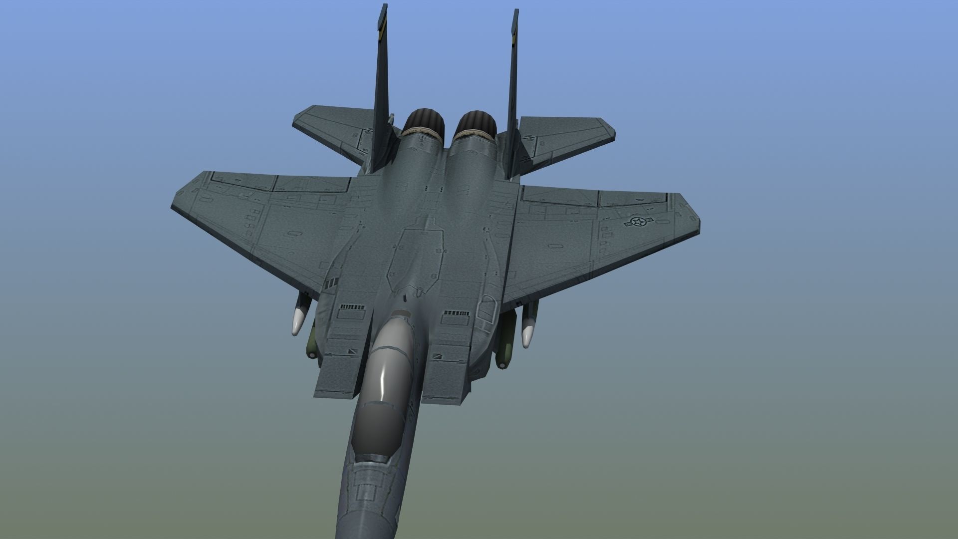 F15E Strike Eagle Low-poly 3D model_1