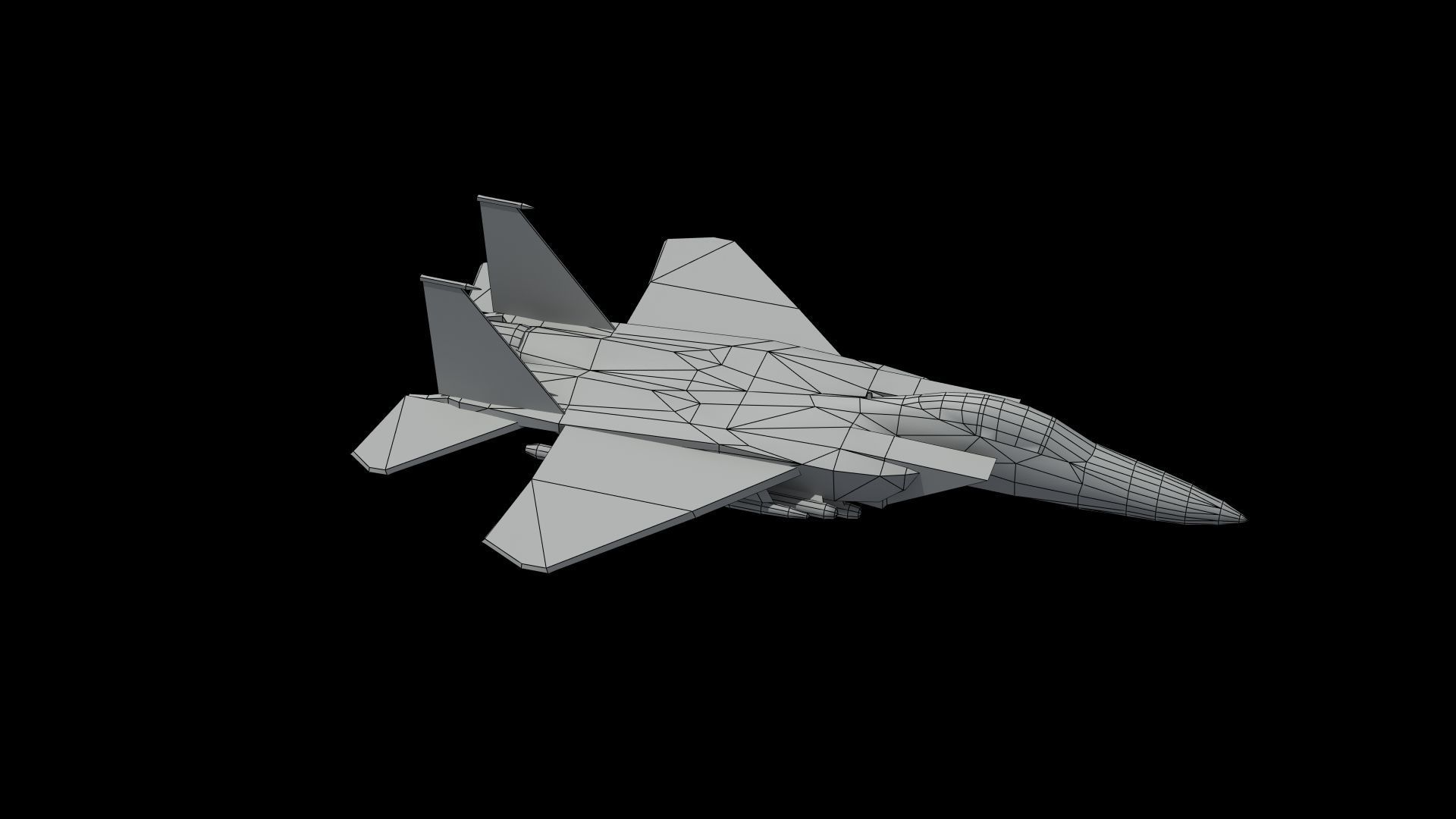 F15E Strike Eagle Low-poly 3D model_47