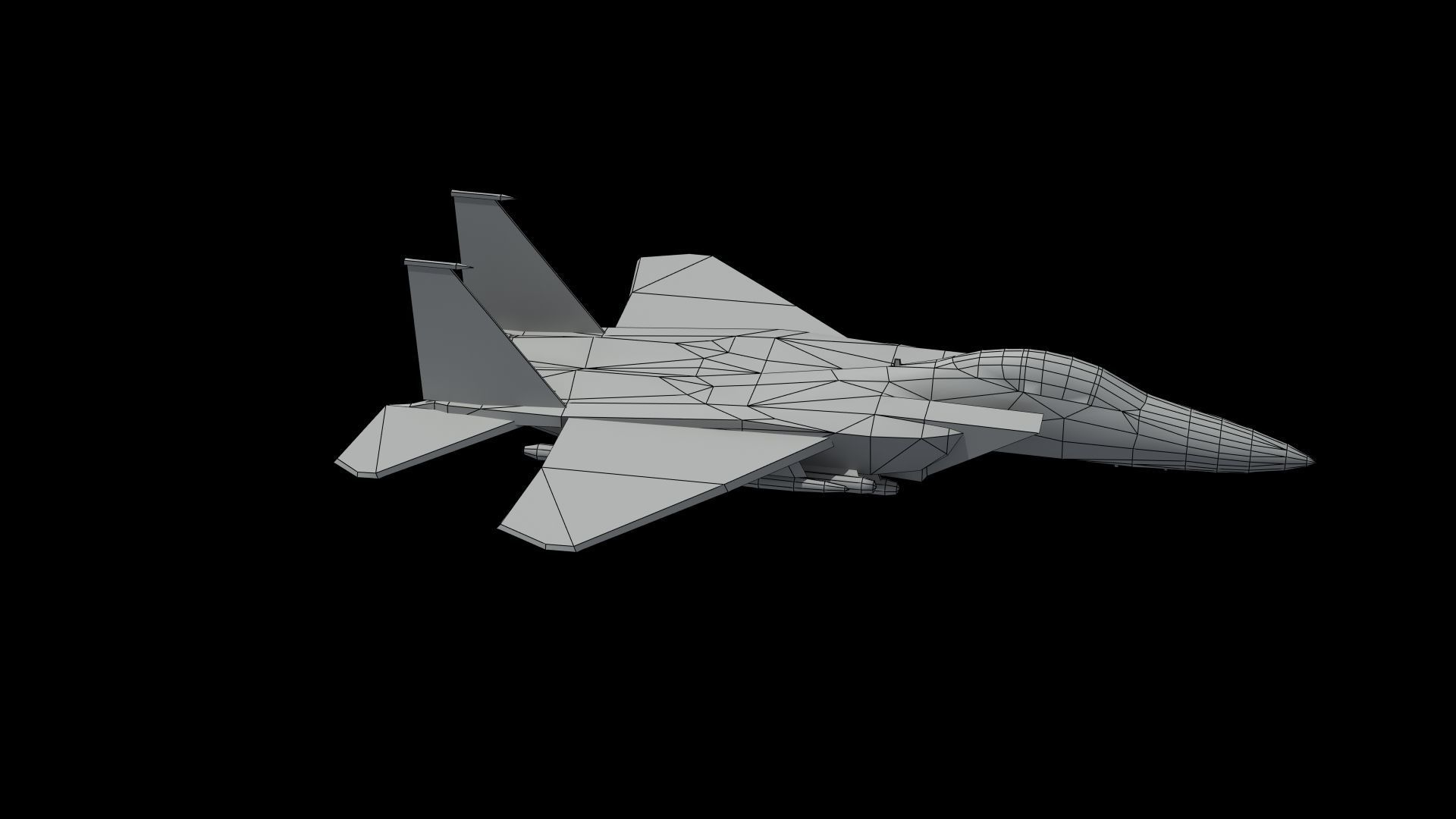 F15E Strike Eagle Low-poly 3D model_48
