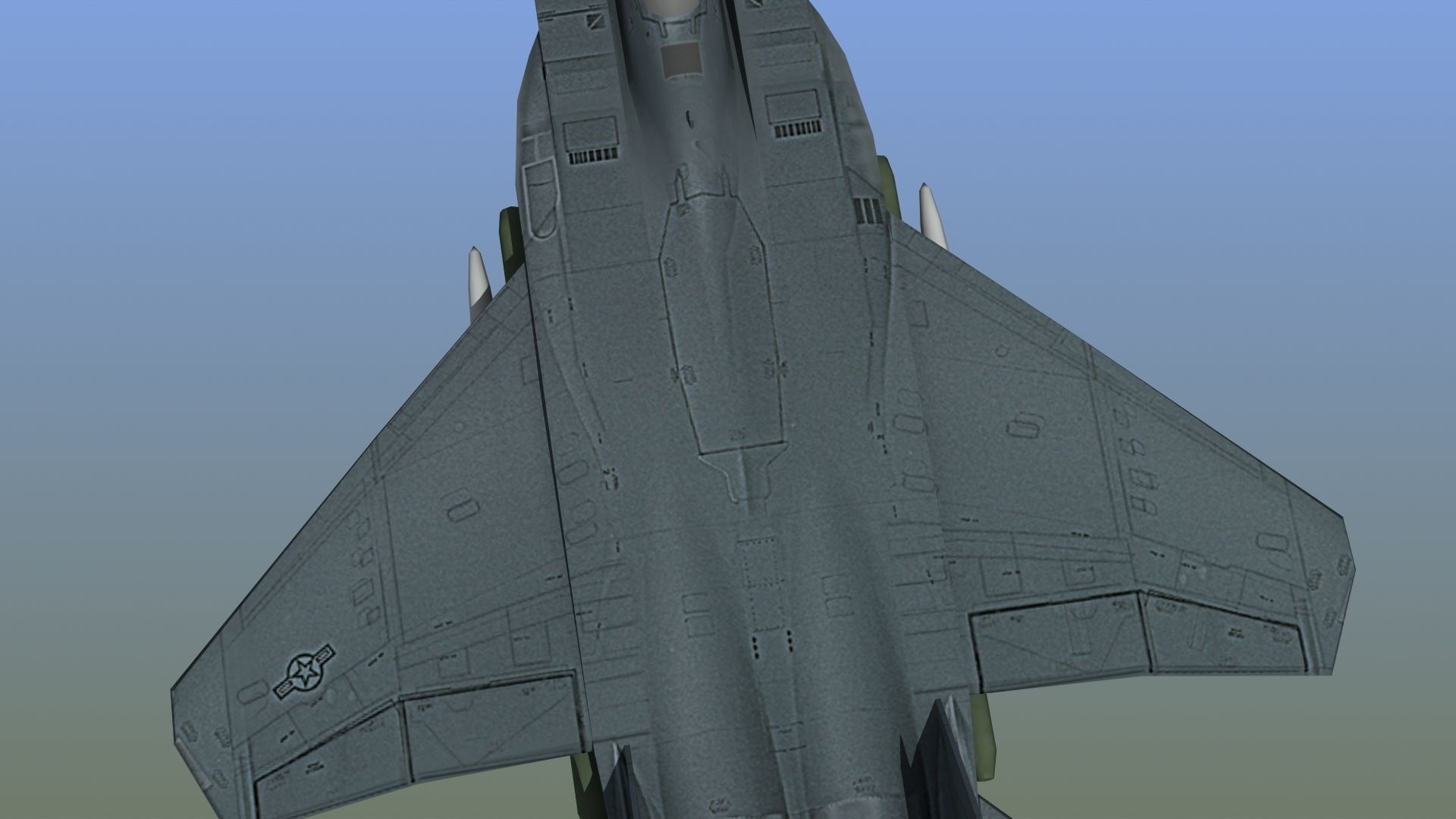 F15E Strike Eagle Low-poly 3D model_7