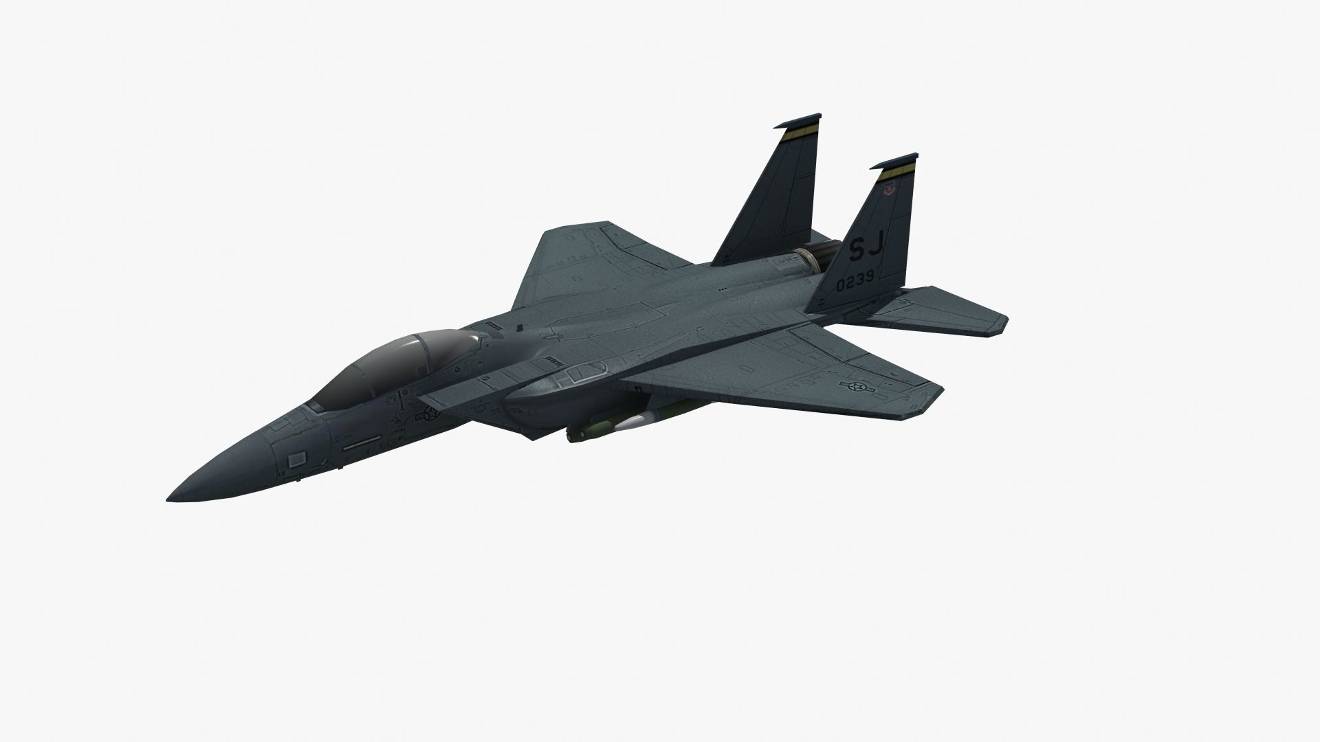 F15E Strike Eagle Low-poly 3D model_21