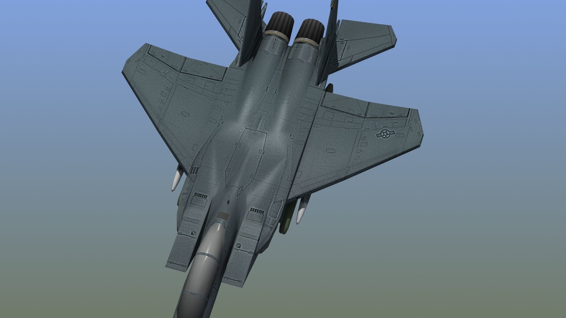 F15E Strike Eagle Low-poly 3D model_3