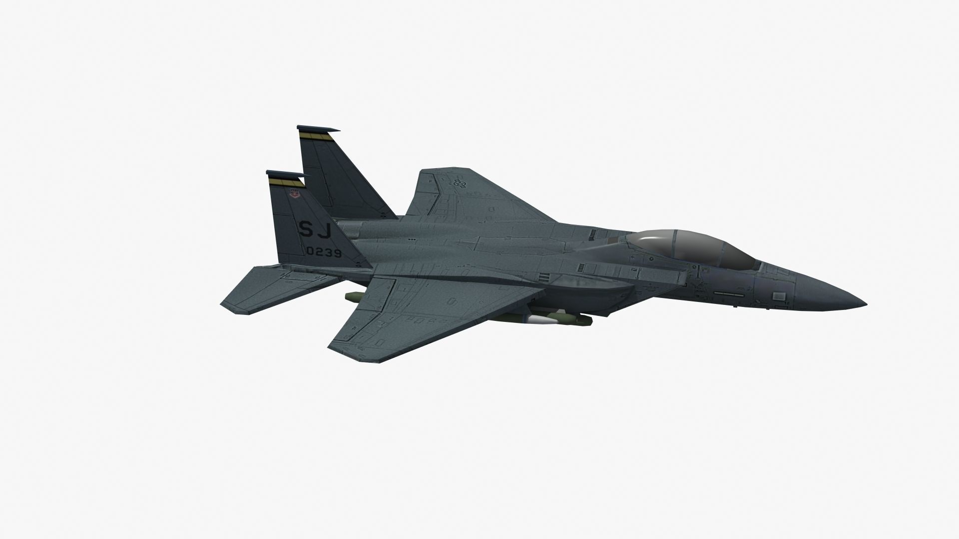 F15E Strike Eagle Low-poly 3D model_29