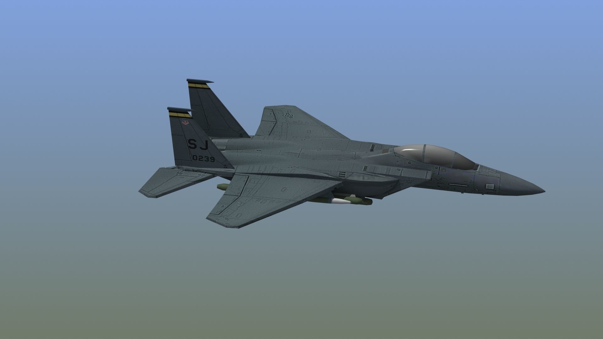 F15E Strike Eagle Low-poly 3D model_10