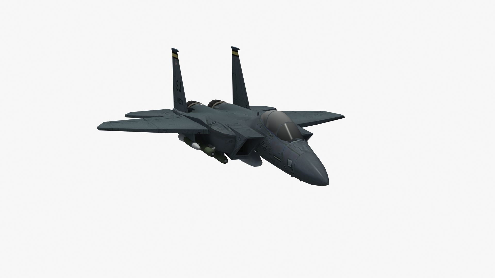 F15E Strike Eagle Low-poly 3D model_32