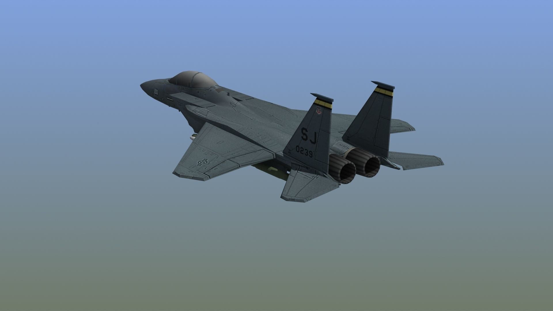 F15E Strike Eagle Low-poly 3D model_6
