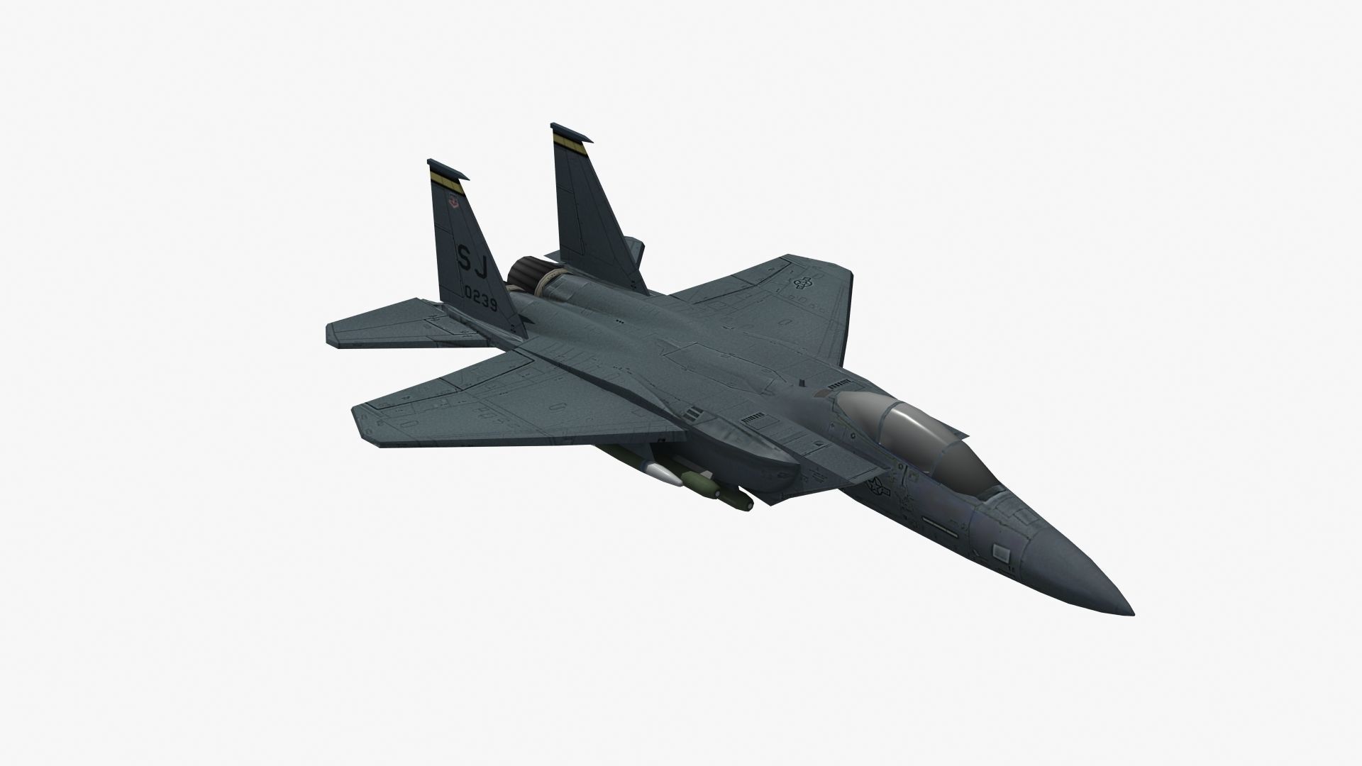 F15E Strike Eagle Low-poly 3D model_19