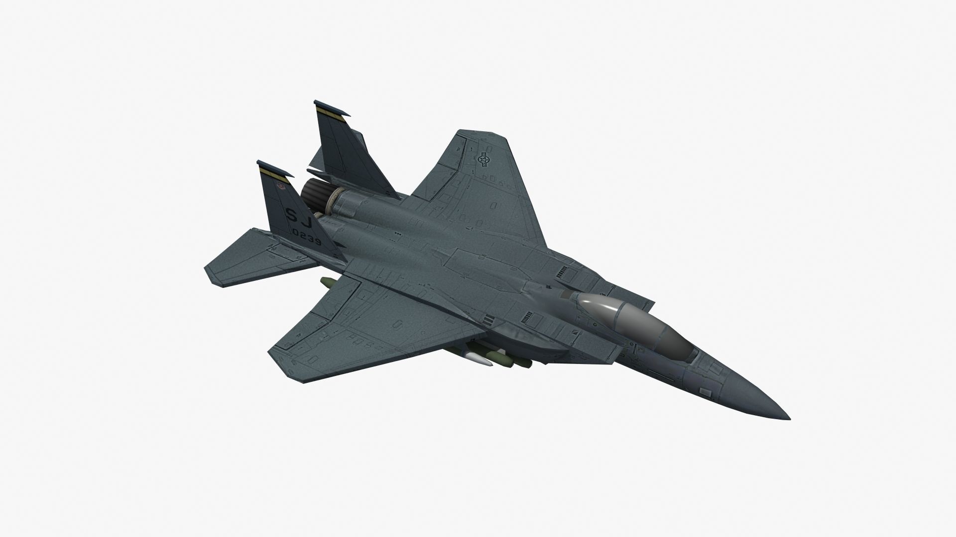 F15E Strike Eagle Low-poly 3D model_27